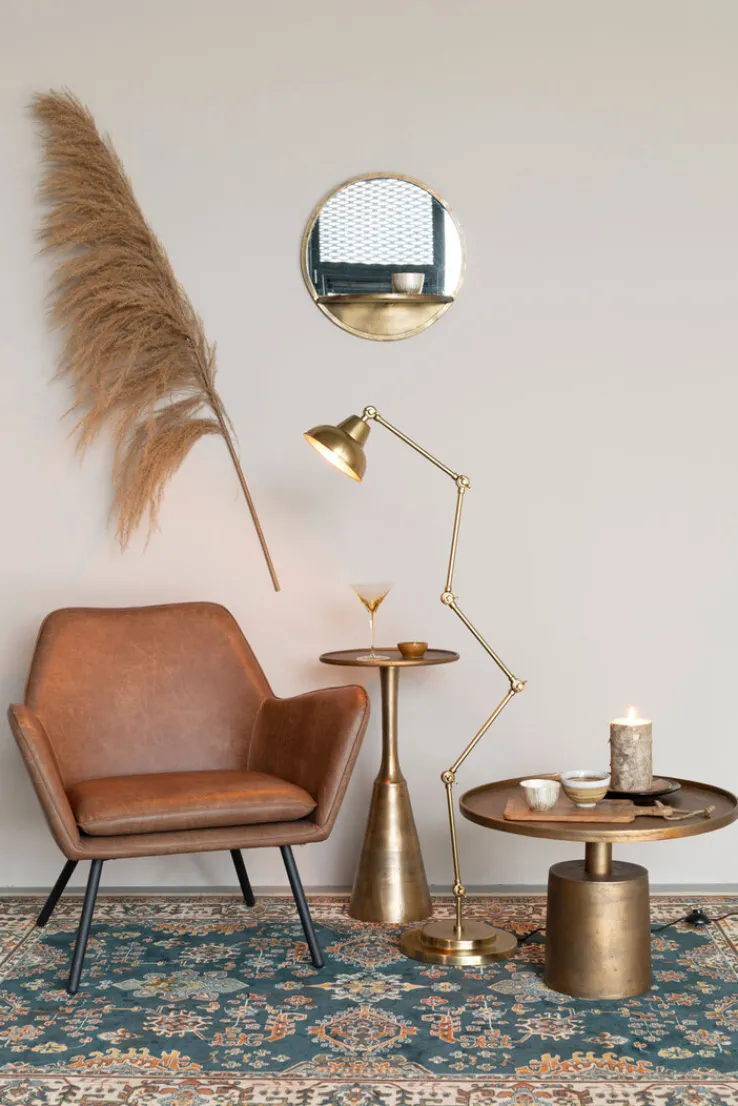 QUARTIER Beistelltisch SERGIO messingfarbig