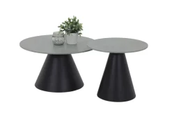 QUARTIER Beistelltisch SUZIE 2er-Set grau/schwarz