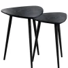 Beistelltisch 2-teilig schwarz