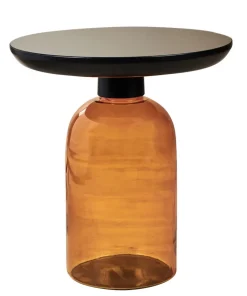 Beistelltisch TILPHA 49 x 56 cm schwarz/ orange