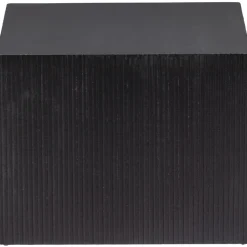 Beistelltisch-Set SANNE 2-teilig quardratisch Kiefer-Dekor schwarz lackiert