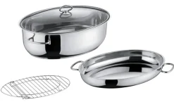 Berndes Bräter mit Glasdeckel 8500 ml silberfarbig