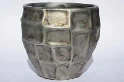 Übertopf 15 cm altsilberfarbig