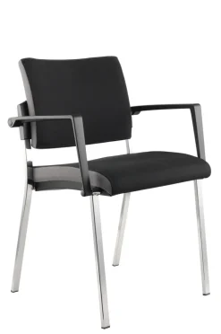 Besucherstuhl 2er Set 59 x 80 x 50 cm schwarz