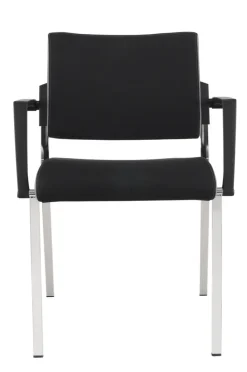 Besucherstuhl 2er Set 59 x 80 x 50 cm schwarz