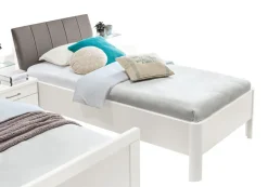 Bett BERN 100 x 200 cm Holznachbildung alpinweiß