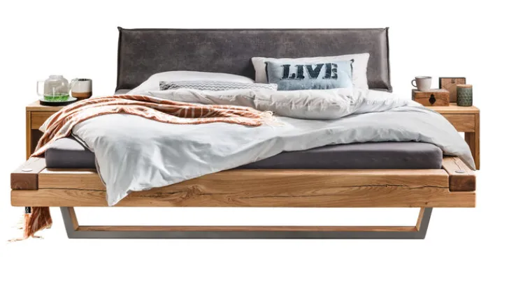 Bett ESPERA 180 x 200 cm Wildeiche natur geölt