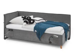 Kinder Bett FUN 90 x 200 cm grau