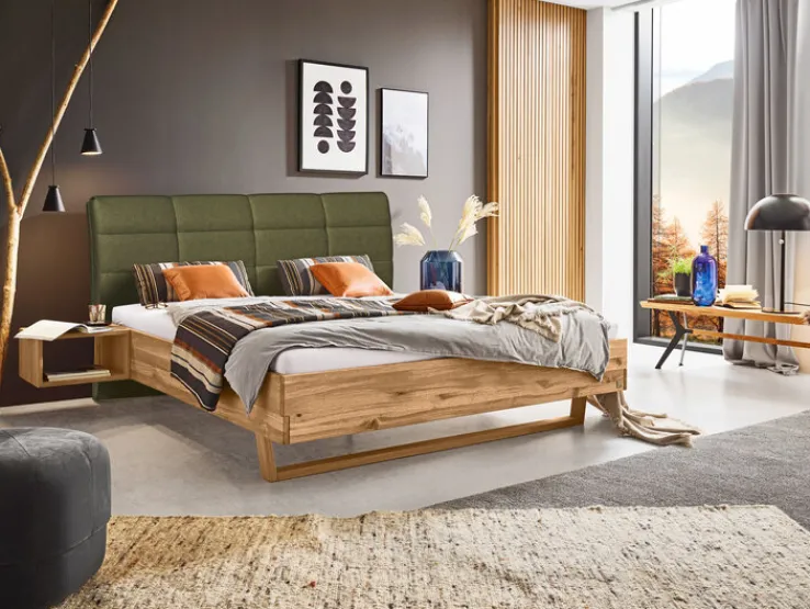 Bett GRAND NOBILE 180 x 200 cm braun/ grün