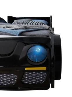 Kinder Bett RINUM 90 x 200 cm schwarz/ mehrfarbig