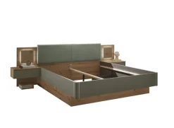 QUARTIER Bettanlage SIMADA 3-teilig braun/ grün