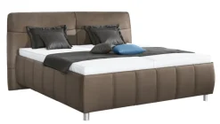 Bettgestell PALLAS 180 x 200 cm Lederlook braun