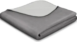 Biederlack Plaid 130 x 170 cm graphit/silber