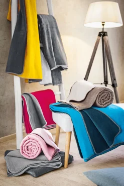 Biederlack Wende-Wohnplaid 150 x 200 cm braun/grau/beige