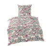 bierbaum Mako-Satin-Bettwäsche FLORAL 135 x 200 cm violett