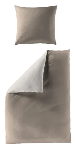 bierbaum Renforcé-Bettwäsche UNI 135 x 200 cm braun