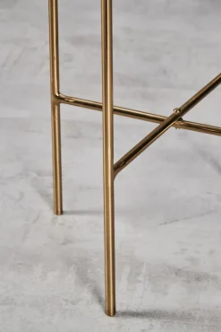 Blumenständer ODIANE 29,5 x 50 cm weiß gold