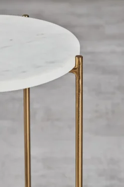 Blumenständer ODIANE 29,5 x 50 cm weiß gold