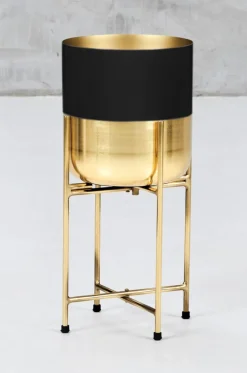 Blumenständer THEMIBE 2-teilig goldfarbig/ schwarz