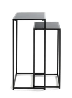 Blumensäulen 2er-Set schwarz