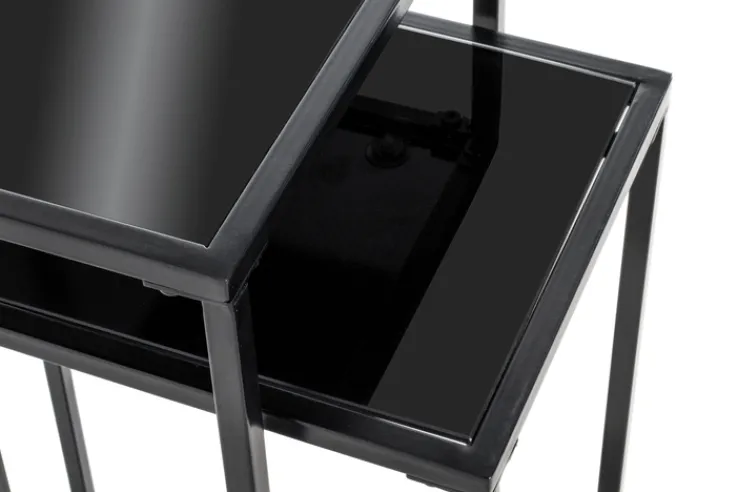 Blumensäulen 2er-Set schwarz