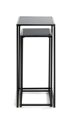 Blumensäulen 2er-Set schwarz