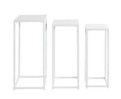 Blumensäulen 3er-Set weiß