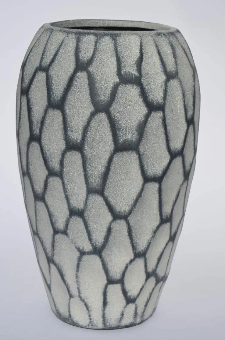 Bodenvase 60 cm schiefergrau