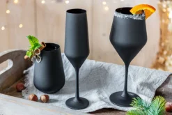 BOHEMIA SELECTION Weinglas JANE 6er Set schwarz