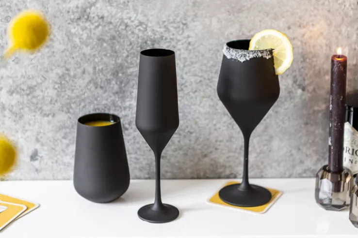 BOHEMIA SELECTION Weinglas JANE 6er Set schwarz