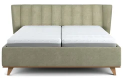 BOHOME natural living BOHOME Polsterbett TOSCANA III Rücken echt bezogen 180 x 200 cm grün