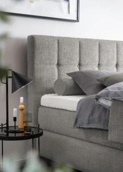 Boxspringbett ALMERIA 180 x 200 cm grau