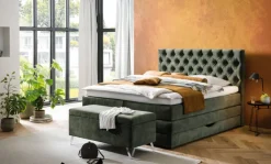 Boxspringbett BARELL SAMNAUN 180 x 200 cm grün