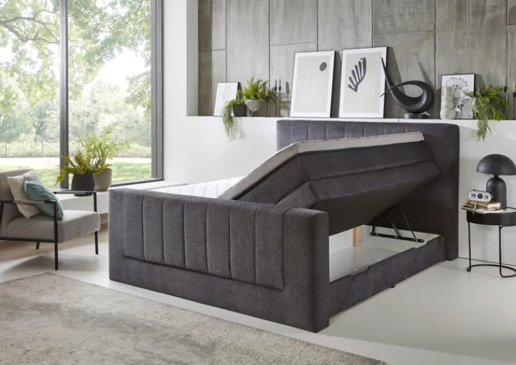 Boxspringbett KENOSHA 180 x 200 cm anthrazit