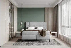 Boxspringbett LUCIO 180 x 200 cm grau