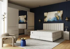 Boxspringbett PALERMO 180 x 200 cm weiß