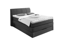 QUARTIER Boxspringbett PAULA 140 x 200 cm anthrazit