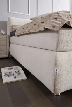 Boxspringbett SUPREME COMFORT 180 x 200 cm Stoffbezug beige