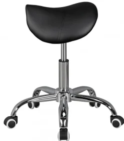 Bürohocker 60 cm silberfarbig/ schwarz