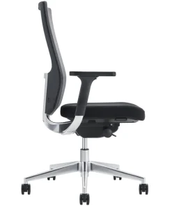 Bürostuhl 62 x 109 x 57 cm schwarz/ alufarben