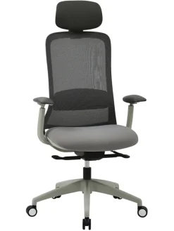 Bürostuhl KAYA grau/ alufarbig