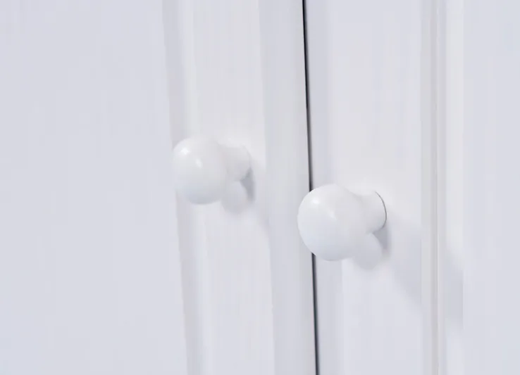 Buffet ADRIAN 88x198x43 cm Massivholz Kiefer weiß