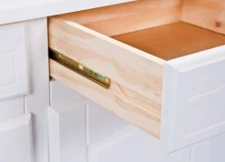 Buffet ADRIAN 88x198x43 cm Massivholz Kiefer weiß