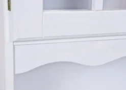 Buffet FELIX 130x198x43 cm Massivholz Kiefer weiß