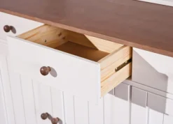 Buffet JACOB 6.2 weiß Massivholz / braun