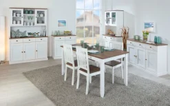 Buffet JACOB 6.2 weiß Massivholz / braun