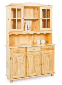 Buffet LUIS 130x198x43 cm Massivholz Kiefer Natur