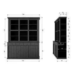Buffetschrank LAGOS 166 x 214 cm weiß