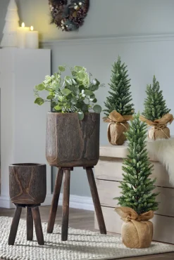 casaNova Weihnachtsdekoration Deko-Weihnachtsbaum mit Pailletten 33 cm Grün