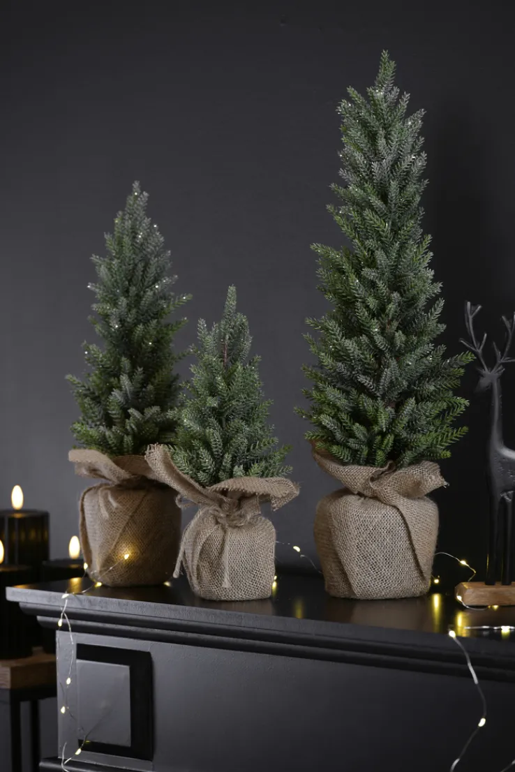 casaNova Weihnachtsdekoration Deko-Weihnachtsbaum mit Pailletten 33 cm Grün